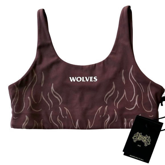 Darc Sport Energy Sport Bra Wolves Ignite Soto Darc Purple Flame Print Small - Picture 2 of 5